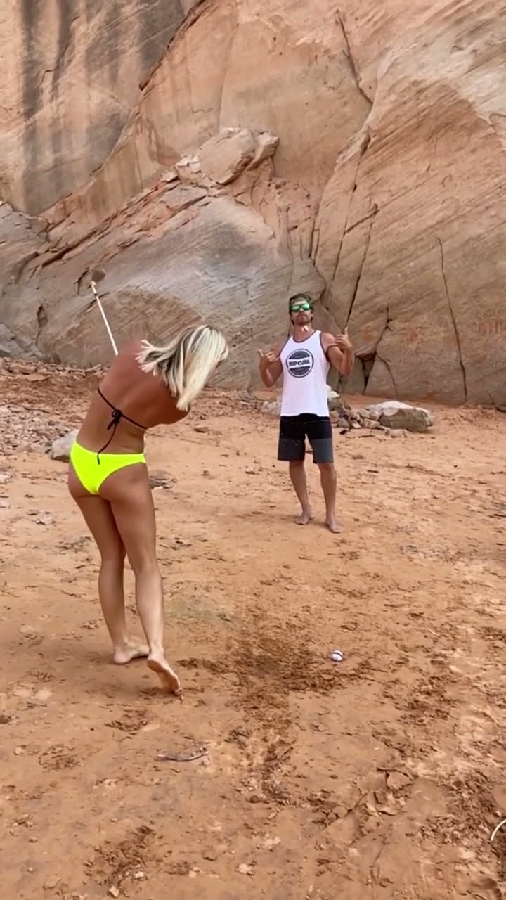 I might be the only person to hit a ball over Dustin Lynch #golf #dustinlynch