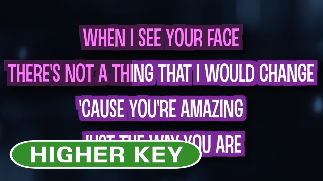 just the way you are bruno mars lyrics karaoke