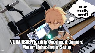 Vijim LS08 Flexible Overhead Camera Mount Unboxing and Setup