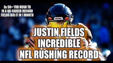 Fields sets INSANE NFL Rushing QB Record