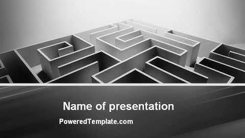 Gray Labyrinth PowerPoint Template by PoweredTemplate.com