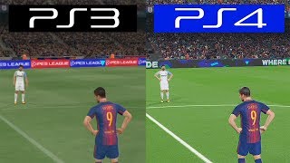 Pro Evolution Soccer 2018 PES | PS4 VS PS3 | Graphics Comparison