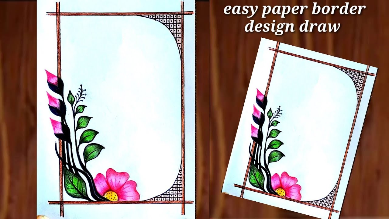 very easy paper border design for projects| assignment front page ...
