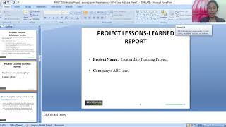 Project Lessons Learned Presentation