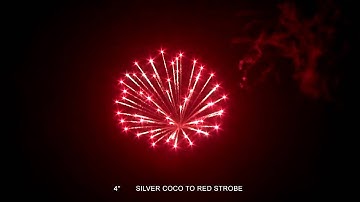 4" SILVER COCO TO RED STROBE
