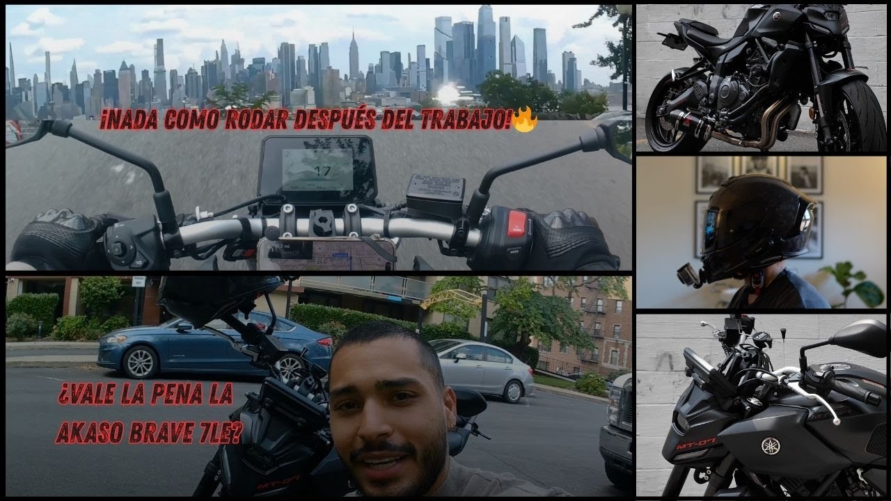 🏍️ Ride después del trabajo con mi MT-07 | Edgewater NJ ➡️ West Orange 🎬 [AKASO Brave 7LE Test]