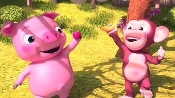 Monkey And Pig Super Happy Got Apple And Banana Effects Sparta Pitch Sponsored By Preview 2 Effects 