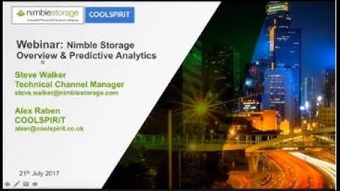 Nimble Storage Overview & Predictive Analytics Webinar