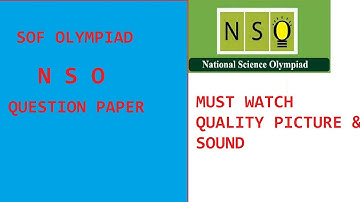 SOF OLYMPIAD NSO NATIONAL SCIENCE OLYMPIAD  QUESTION PAPER MUST WATCH Class 3   2019-20