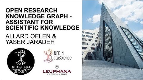 Open Research Knowledge Graph - Allard Oelen & Yaser Jaradeh @AIKG-SD 2024