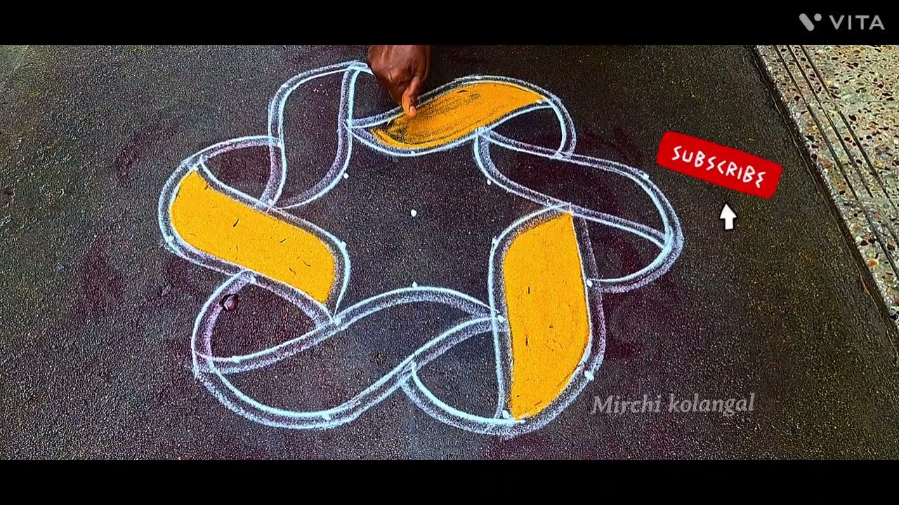 #5pullikolam#dailykolam#starkolam#trending|#viralvideo#ytkolam#beginnersrangoli#art @mirchikolangal 