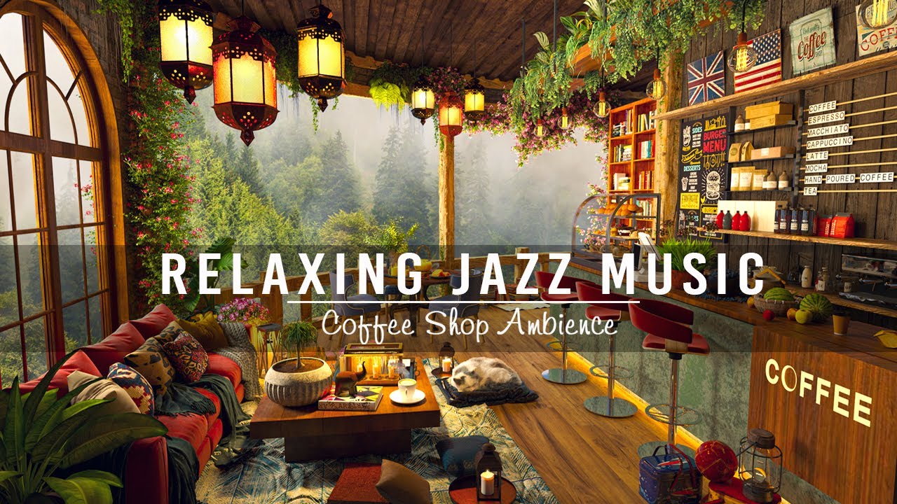 ⁣Smooth Jazz Music for Stress Relief at Cozy Coffee Shop Ambience ☕ Relaxing Jazz Instrumental Music