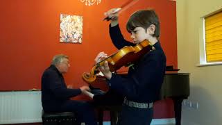 Чардаш Монти - репетиция. Миша Андреев. Czardas Monti, Chardash rehearsal, Misha Andreev,9, violin.
