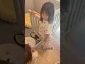 カルくんになすりつけるようになってきた😂#アミーちゃん#サンバ夫婦#育児
