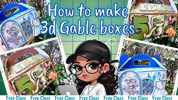 How to make 3D Gable Boxes using Silhouette Studio / Free Class 💙💙💙