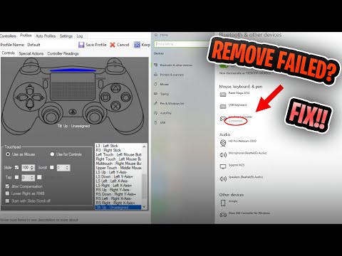 How To Fix Bluetooth Remove Failed / DS4 Windows Not Recognizing Controller !!