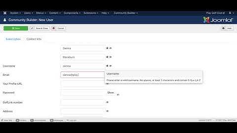 Joomla! new user with Community Builder