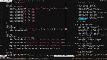 Rust Programming language livecoding refactor linear algebra code