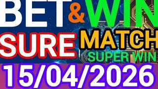 CORRECT SCORE PREDICTIONS 15/04/2026/FOOTBALL PREDICTIONS TODAY/SOCCER BETTING TIPS/SURE TIPS