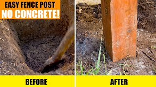 How To Set Up a Fence Post Without Concrete!