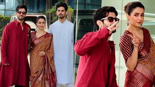 Sanya Malhotra, Aditya Seal, Aditya Rawal Spotted In The City For Film Sundar Poonam Project Meeting