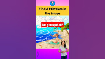 What is wrong in this beach image? Find 3 mistakes #riddlechallenge #riddleoftheday #viralriddles