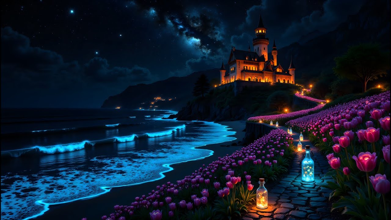 Fall Asleep Instantly - Insomnia Relief Therapy - Soothing Sleep Music With Night Sea