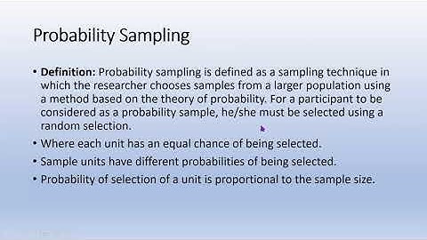 SAMPLING TECHNIQUES AND DESIGN OF EXPERIMENTS PAPER (VB) Types of Sampling
