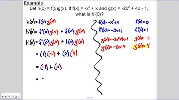 Use the product rule to find the derivative of a function in the form f(x)g(x)