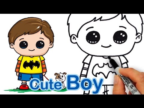 Featured image of post How To Draw A Cute Boy Face - Chibi boy, drawing art tutorial lesson for kids.