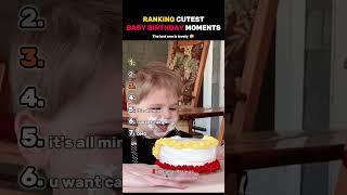 Ranking The Top 7 Cutest Baby Birthday Moments #babies #babyshorts #cutebabies