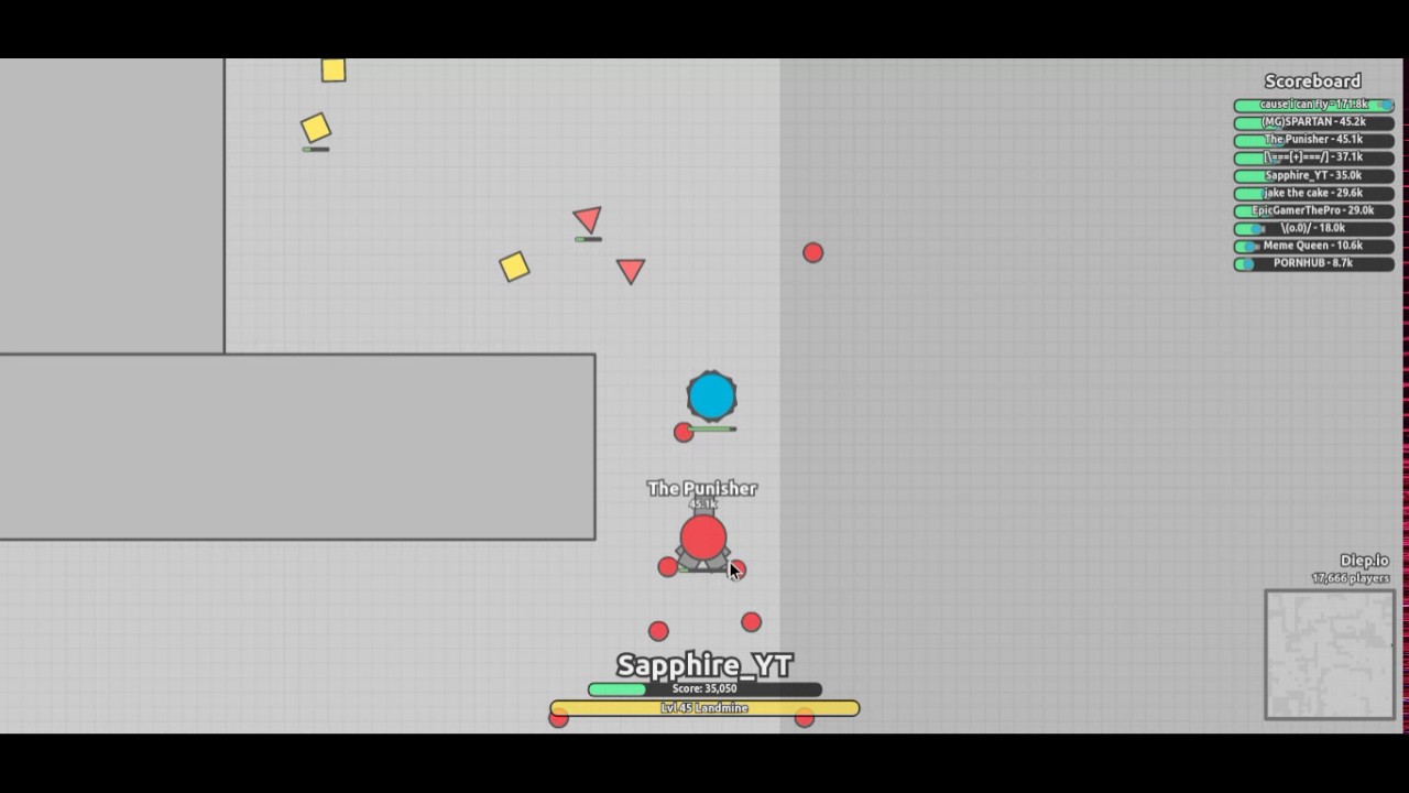 Diep io Landmine prank/troll in maze mode