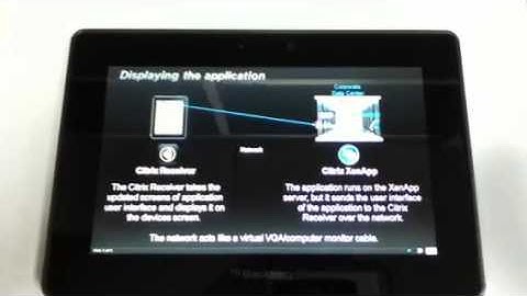 Citrix app & Blackberry Playbook