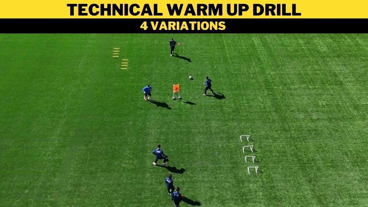 Техническая разминка | 4 Вариации | Футбольная тренировка