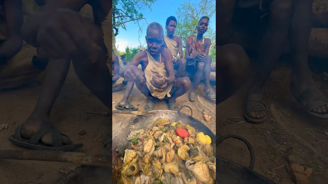 A hearty lunch the centenarian cooks himself