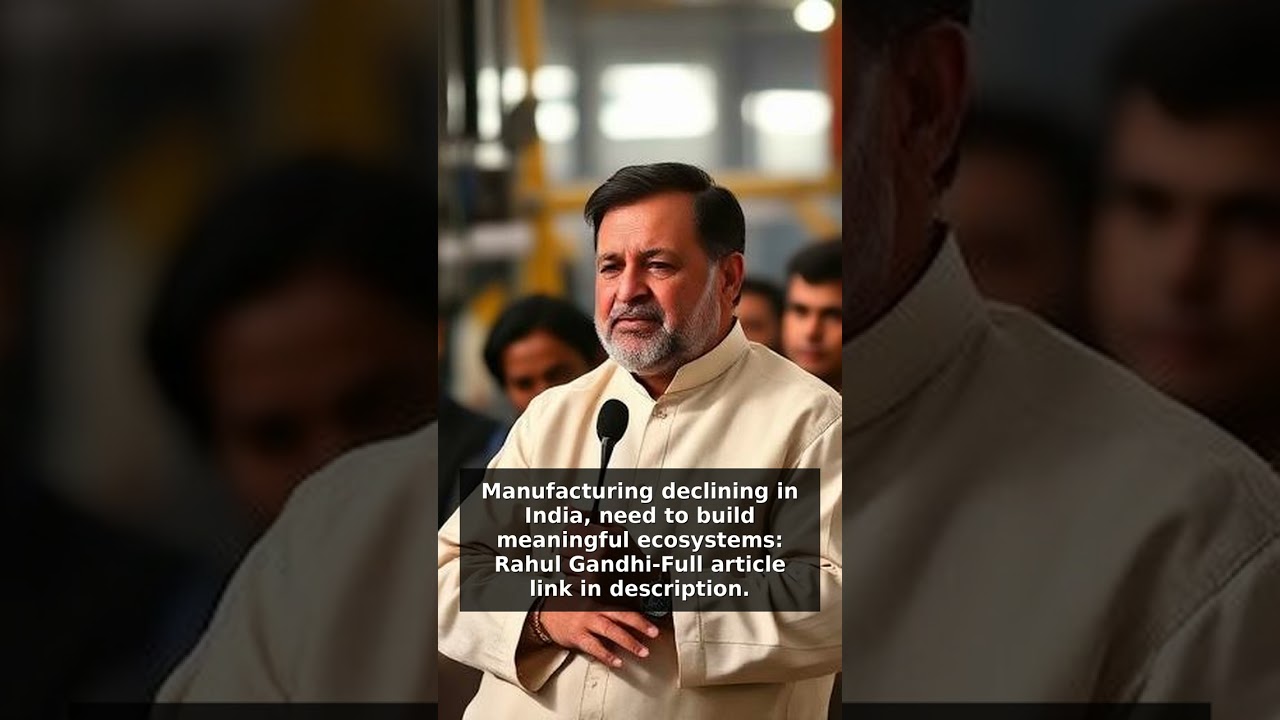 Manufacturing declining in India, need to build meaningful ecosystems: Rahul Gandhi
