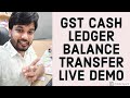 GST PMT 09 | How to transfer GST cash balance from one head to another head | Live process of PMT 09