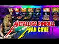 Rock n roll man cave with legendary pinball game room