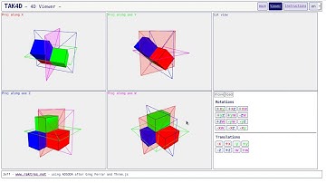 TAK4D - 4D visualization - 3D chirality demo