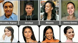 Celebrities Without Makeup _ Data Review #comparisonvideo