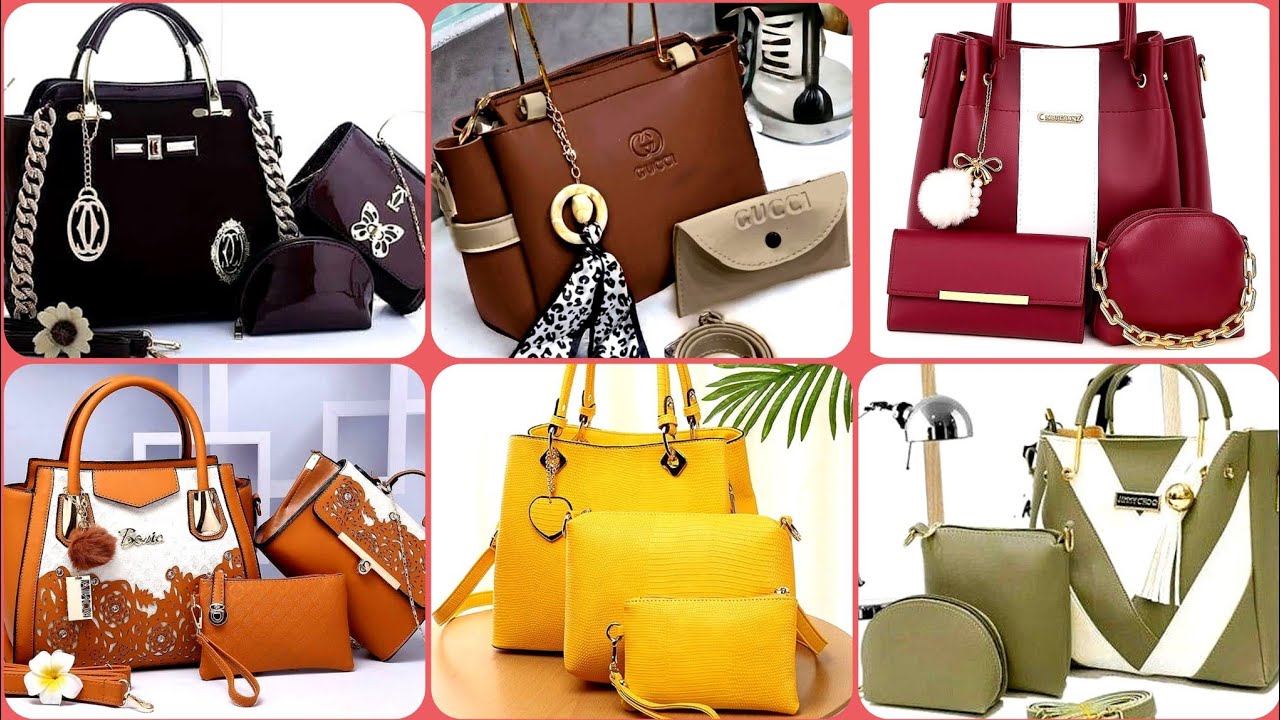 NEW LATEST TOP MOST TRENDY ITALIAN LEATHER HANDBAGS-SET PURSE & BAGS COLLECTION FOR WOMEN'S 2026 