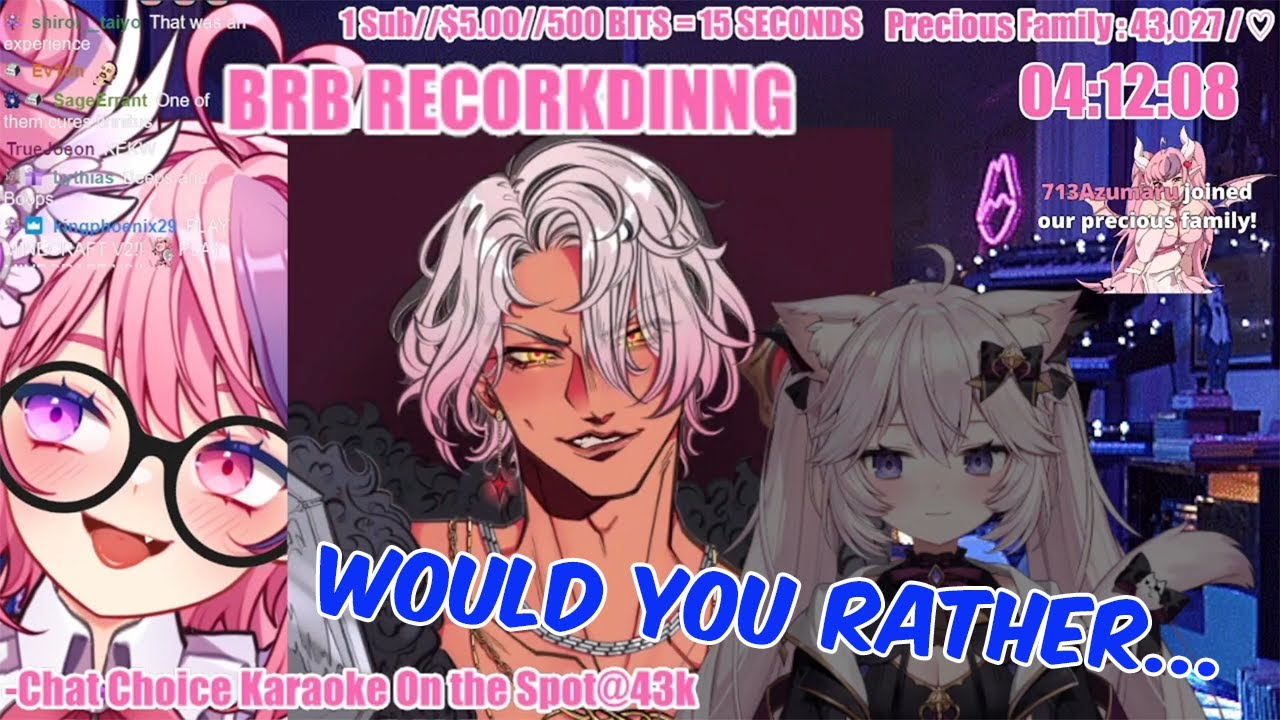 Nyanners and Lord Aethelstan Play Would You Rather ft. a sleeping Ironmouse