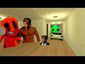 BUFF OBUNGA, RED DEMON AND THE GREEN SMILE CHASE IN THE BACKROOMS 'GMOD GENIUS ABIR
