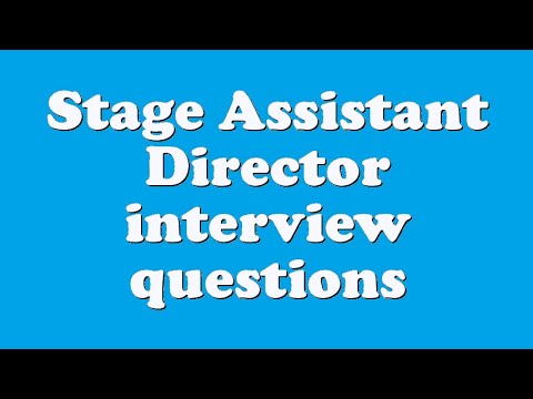 assistant director interview questions