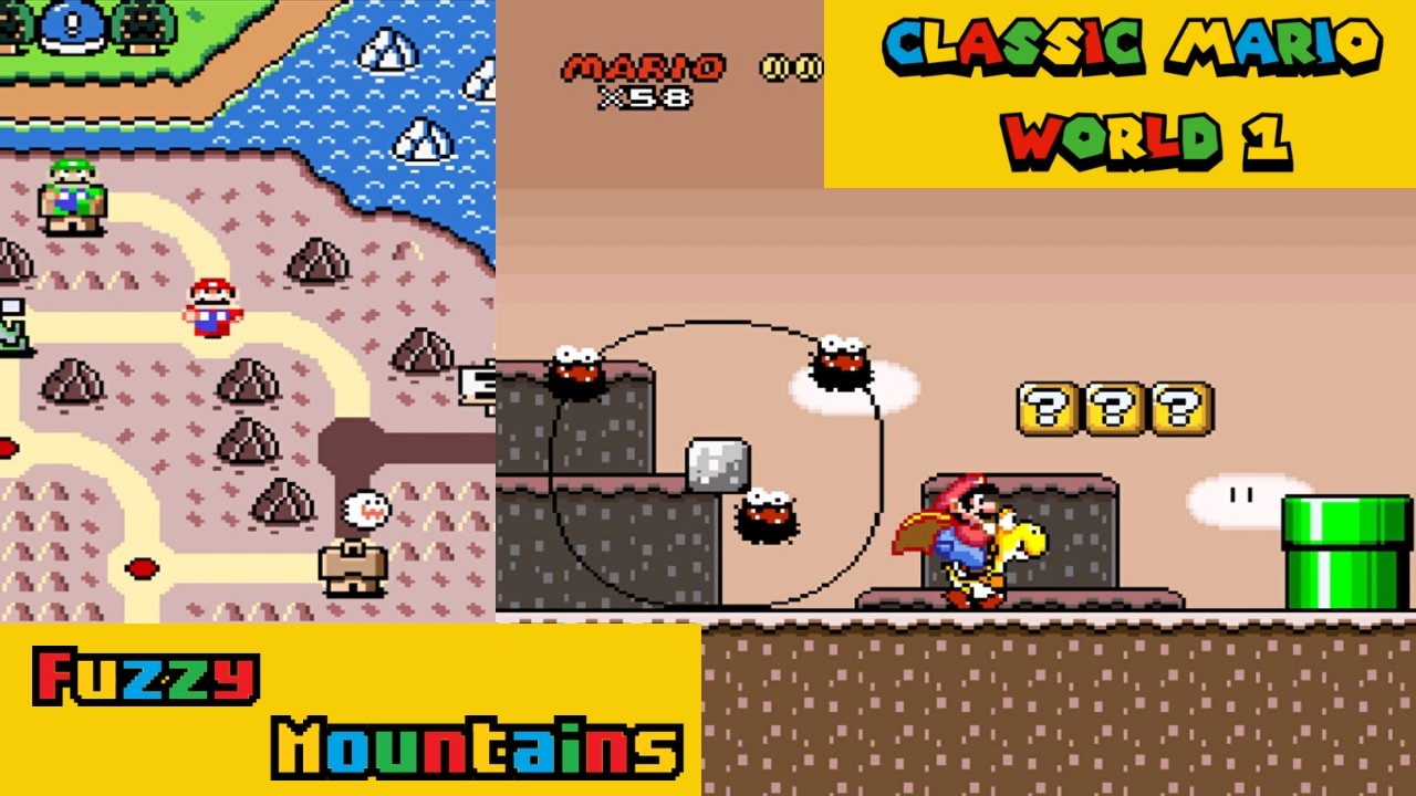 Classic Mario World: The Magic Crystals [Hack]: Fuzzy Mountains - YouTube