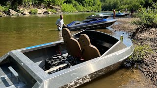 Supercharged Yamaha 11' Mini Jet Boat 8 - fuel tank mount and first drive