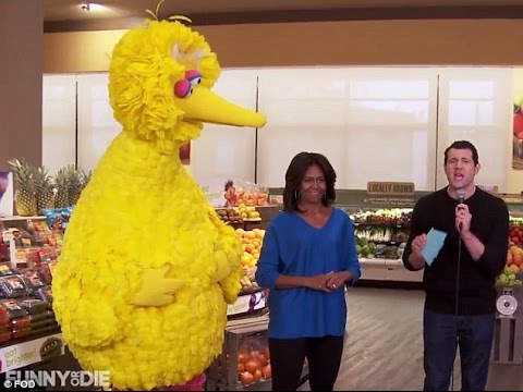 michelle-obama-dances-with-big-bird-billy-eichner-game-called-'ariana-grande-or-a-carrot?