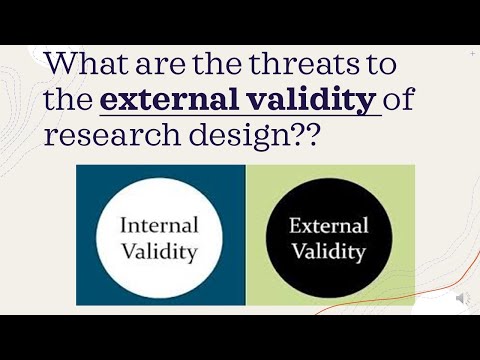 What are the threats to the external validity of research design (critical analysis of literature)??