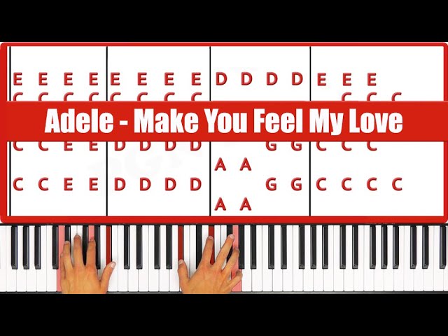 Make You Feel My Love Piano - How to Play Adele Make You Feel My Love Piano  Tutorial! - YouTube