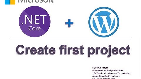 .NET core and WordPress- Create your first project- Pilot Session
